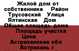 Жилой дом от собственника. › Район ­ Трусовский › Улица ­ Ялтинская › Дом ­ 9 › Общая площадь дома ­ 100 › Площадь участка ­ 600 › Цена ­ 3 000 000 - Астраханская обл., Астрахань г. Недвижимость » Дома, коттеджи, дачи продажа   . Астраханская обл.,Астрахань г.